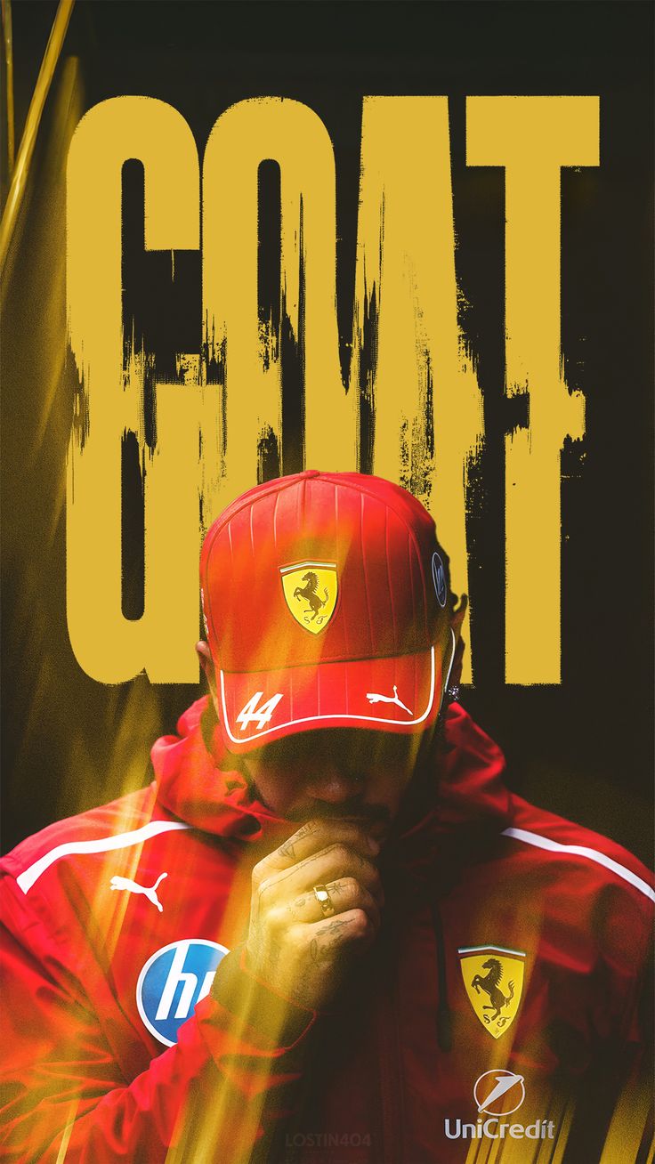 GOAT 🐐 Lewis Hamilton Poster Design Formula 1 Wallpaper